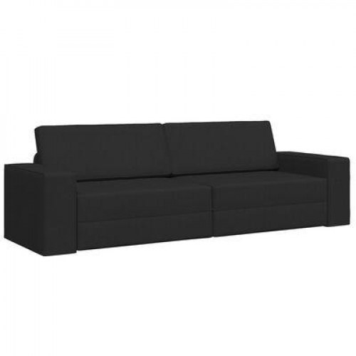 Gulv Sofa Bed 2-i-1 Sort 245x150x60.5 cm Stof