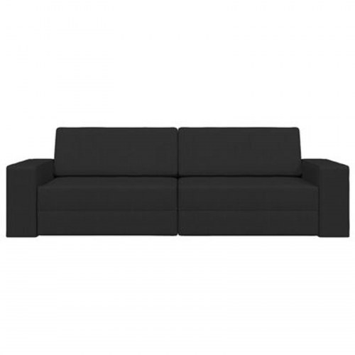 Gulv Sofa Bed 2-i-1 Sort 245x150x60.5 cm Stof