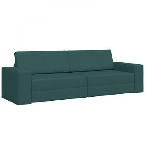 Gulv Sofa Bed 2-i-1 Mørkegrøn 245x150x60.5 cm Stof