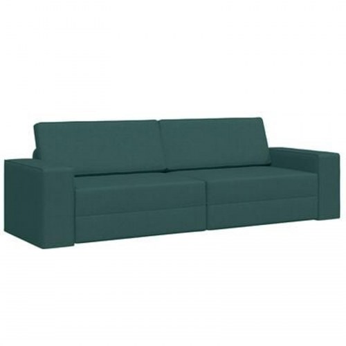 Gulv Sofa Bed 2-i-1 Mørkegrøn 245x150x60.5 cm Stof
