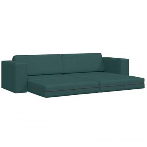 Gulv Sofa Bed 2-i-1 Mørkegrøn 245x150x60.5 cm Stof
