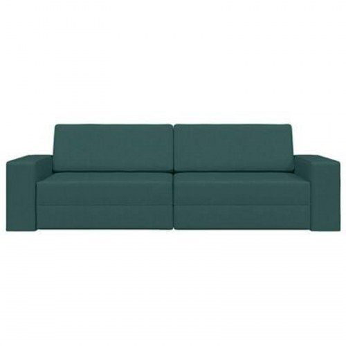 Gulv Sofa Bed 2-i-1 Mørkegrøn 245x150x60.5 cm Stof