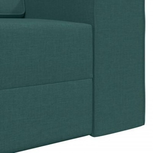 Gulv Sofa Bed 2-i-1 Mørkegrøn 245x150x60.5 cm Stof