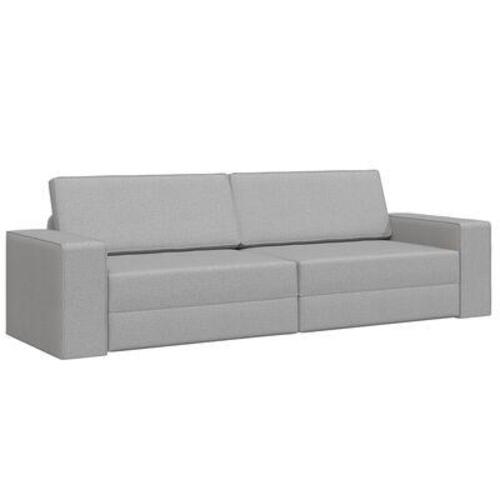 Gulv Sofa Seng 2-i-1 Skygrå 245x150x60.5 cm Stof