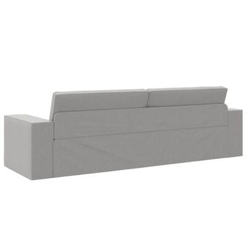 Gulv Sofa Seng 2-i-1 Skygrå 245x150x60.5 cm Stof