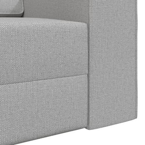 Gulv Sofa Seng 2-i-1 Skygrå 245x150x60.5 cm Stof
