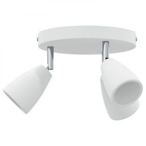 Loftspotlight 3-vejs justerbar hvid GU10