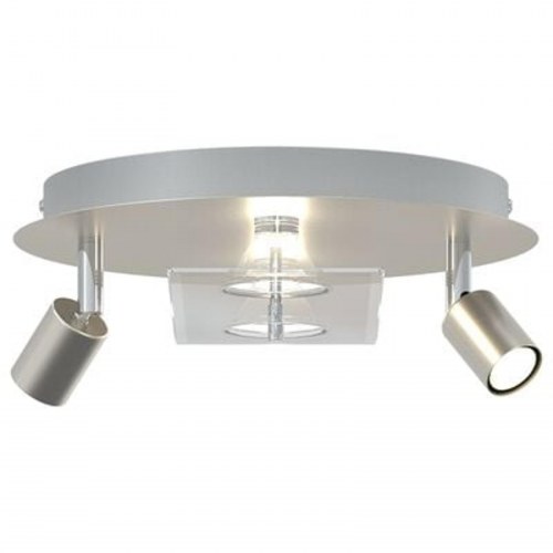 Loftspotlight med 2 justérbare hoveder i mat nikkelfarve GU10