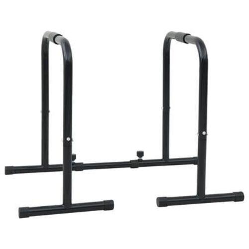 Dip Bar med Justerbar Længde, 300 kg Kapacitet, 96-117x67x75 cm Stål