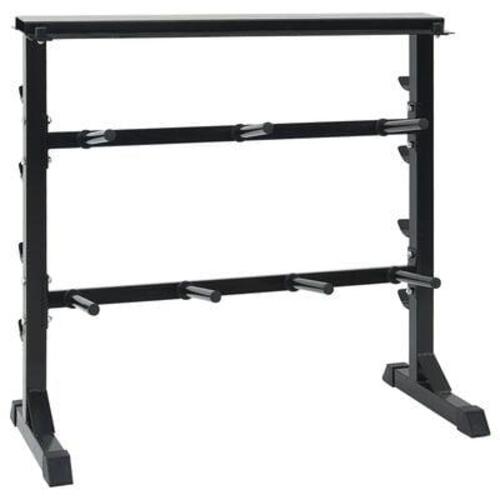 Dumbbell Rack med 7 Holdere og 8 Kroge 300 kg Stål