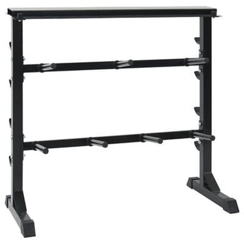Dumbbell Rack med 7 Holdere og 8 Kroge 300 kg Stål