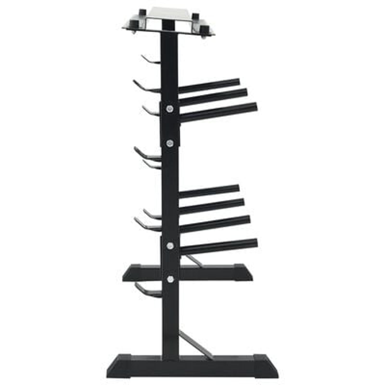 Dumbbell Rack med 7 Holdere og 8 Kroge 300 kg Stål