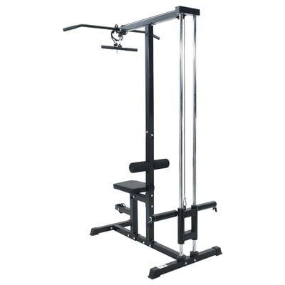 Lat Pulldown Maskine med Justerbart Sæde 80 kg Belastning Stål