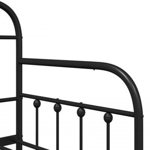 Dagsengramme med sovesofa i sort 75x190 cm i stål