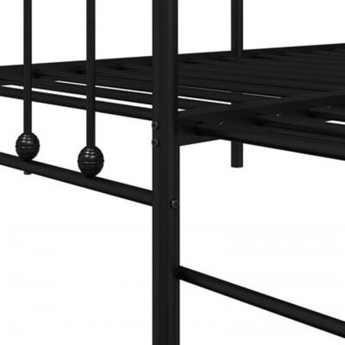 Dagsengramme med sovesofa i sort 75x190 cm i stål