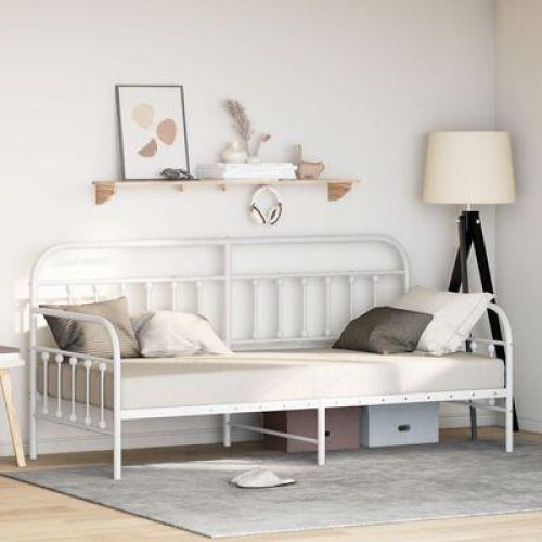 Sovesofa Ramme Hvid 107x203 cm Stål