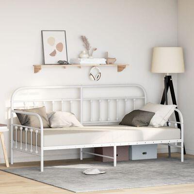 Dagsengramme i hvid - 107 × 203 cm, pulverlakeret stål