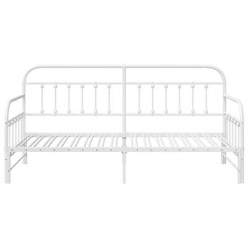 Daybed med Utræksseng Hvid 107x203 cm Stål