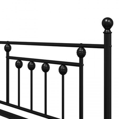 Dagbedramme med trundle i sort 90x200 cm i stål