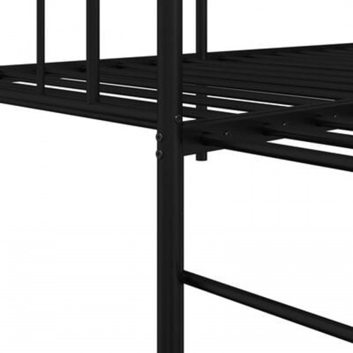 Dagbedramme med trundle i sort 90x200 cm i stål