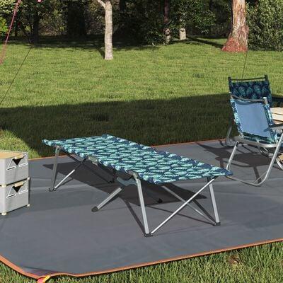Foldende Camping Seng Bladmønster 62 x 194 x 42 cm Oxford stof billede