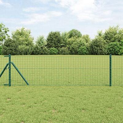 Hegnsstænger 13 stk Grøn Ø32 mm 80 cm Galvaniseret Stål