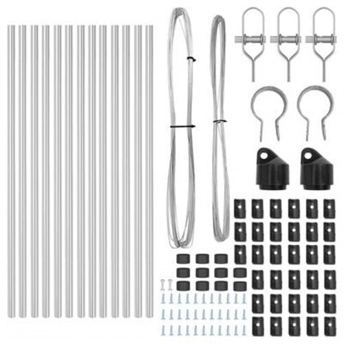 Hegnspæle 13 stk Ø32 mm 100 cm galvaniseret stål
