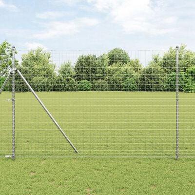 Hegnssøjler 13 stk Sølv Ø32mm 200 cm Galvaniseret stål
