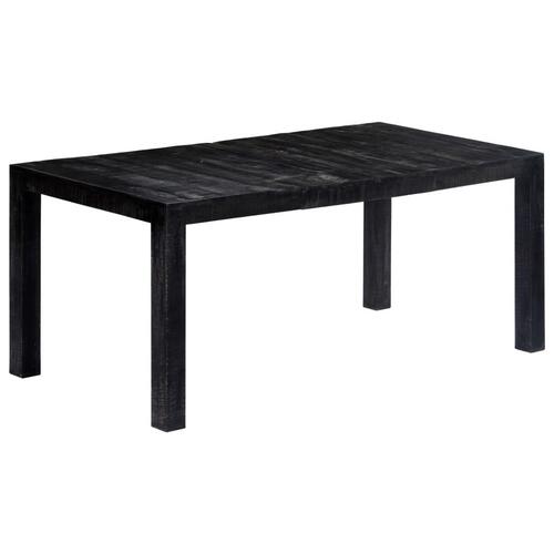 Spisebord 180 x 90 x 76 cm massivt mangotræ sort