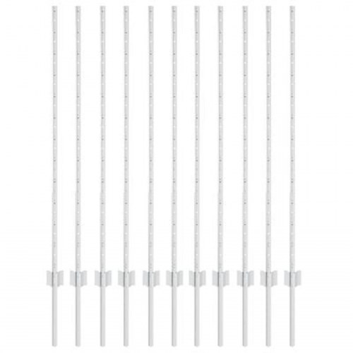 Hegn Stolper 22 stk U-Kanal 120 cm Galvaniseret Stål