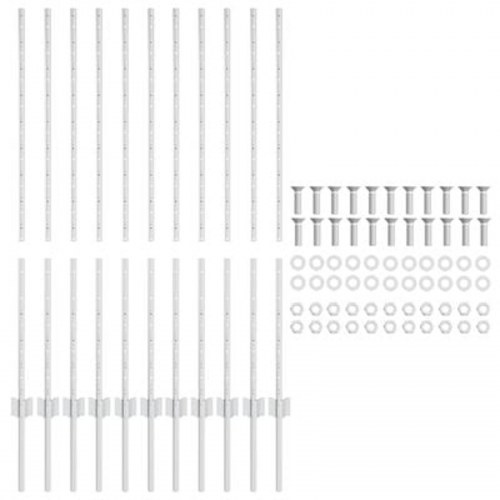 Hegn Stolper 22 stk U-Kanal 120 cm Galvaniseret Stål