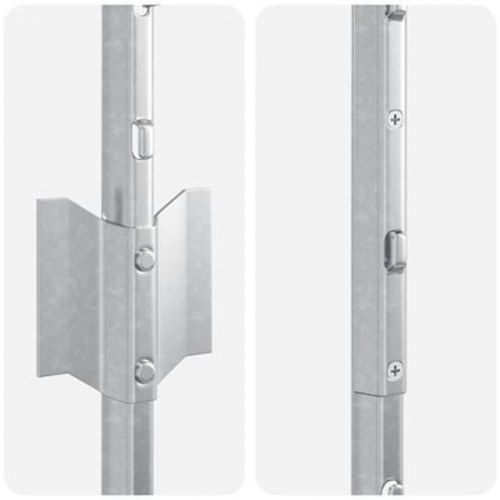 Hegn Stolper 22 stk U-Kanal 120 cm Galvaniseret Stål
