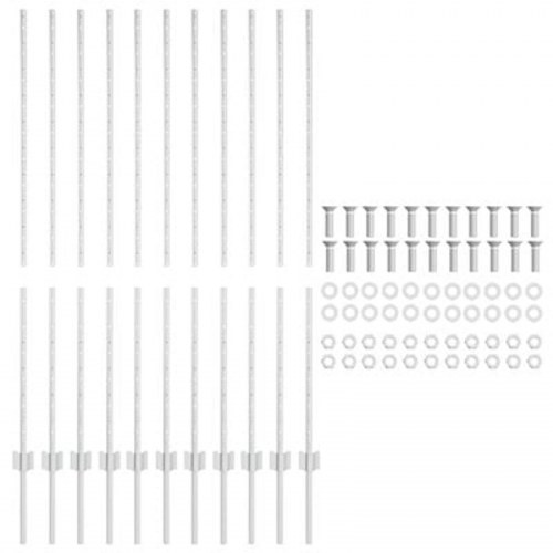 Hegn Stolper 22 stk U-Kanal 140 cm Galvaniseret Stål