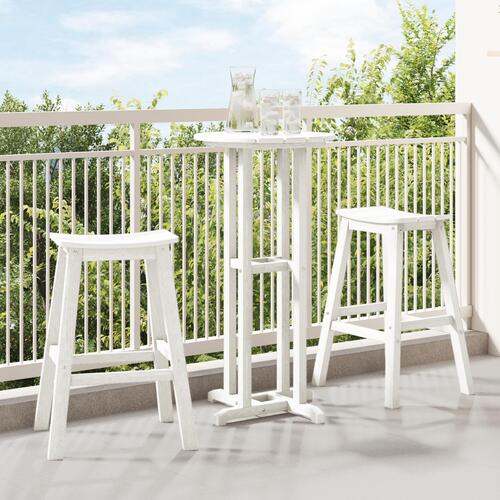 Bar Stole 2 stk Hvid HDPE
