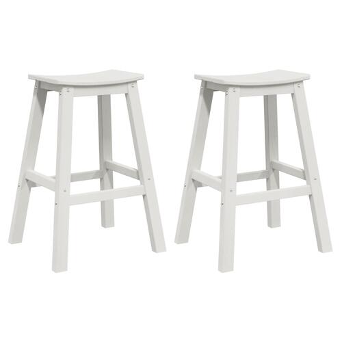 Bar Stole 2 stk Hvid HDPE