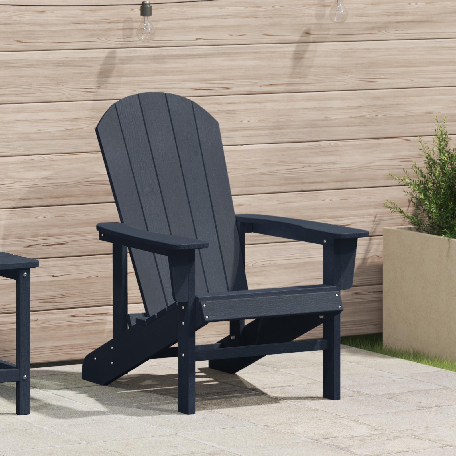 Adirondack-stol Marineblå 74 x 82 x 92cm HDPE