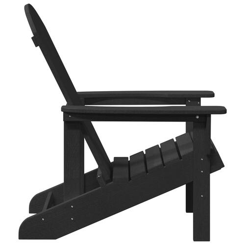 Adirondack Stol Sort 74x82x91 cm HDPE