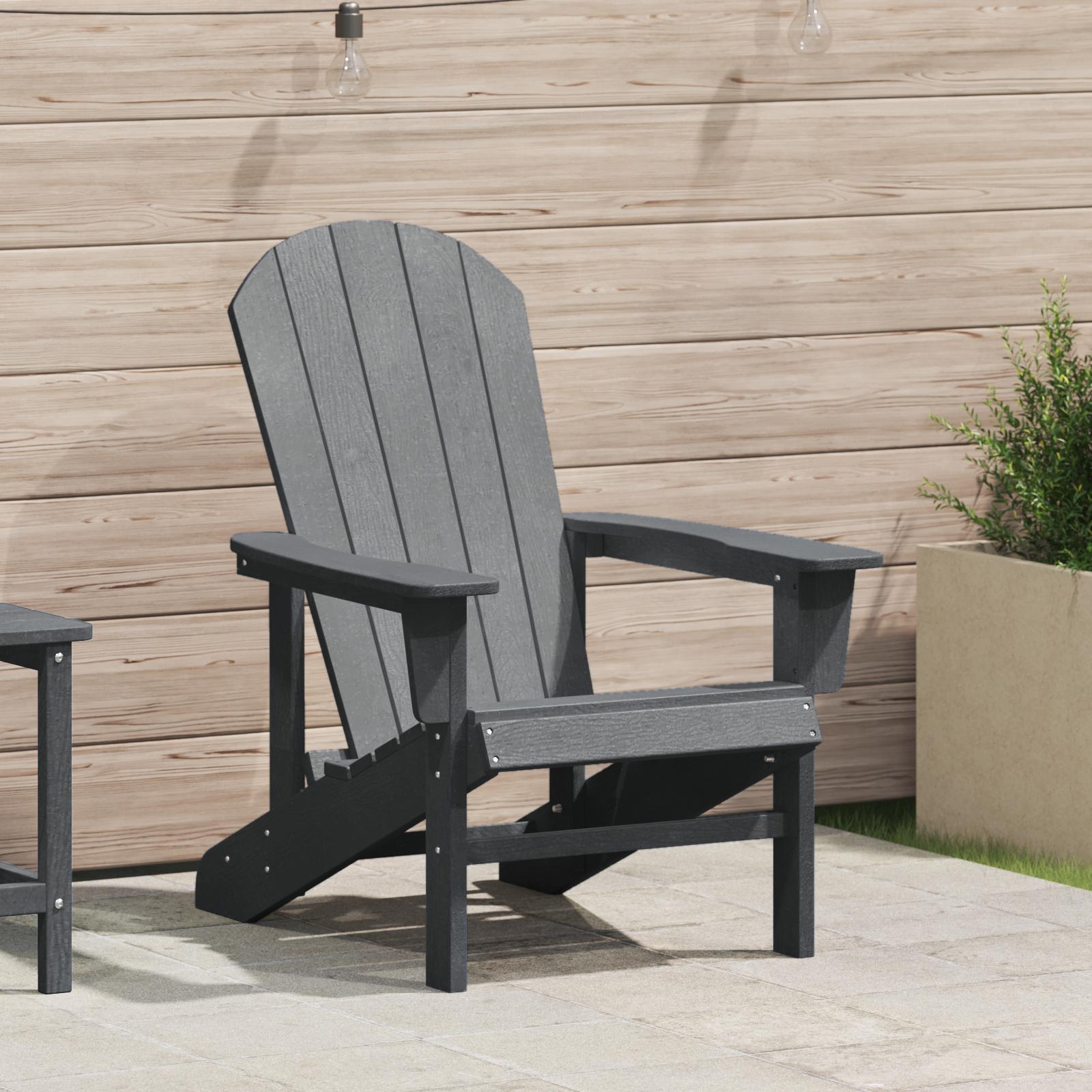 Adirondack-stol Lysegrå 82 x 74 x 92 cm HDPE