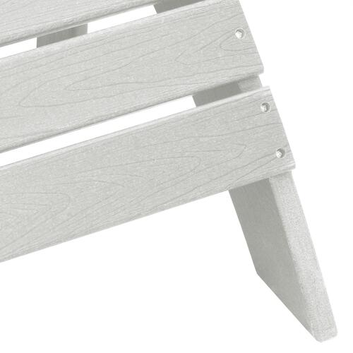 Adirondack Stol med Fodstøtte Hvid HDPE