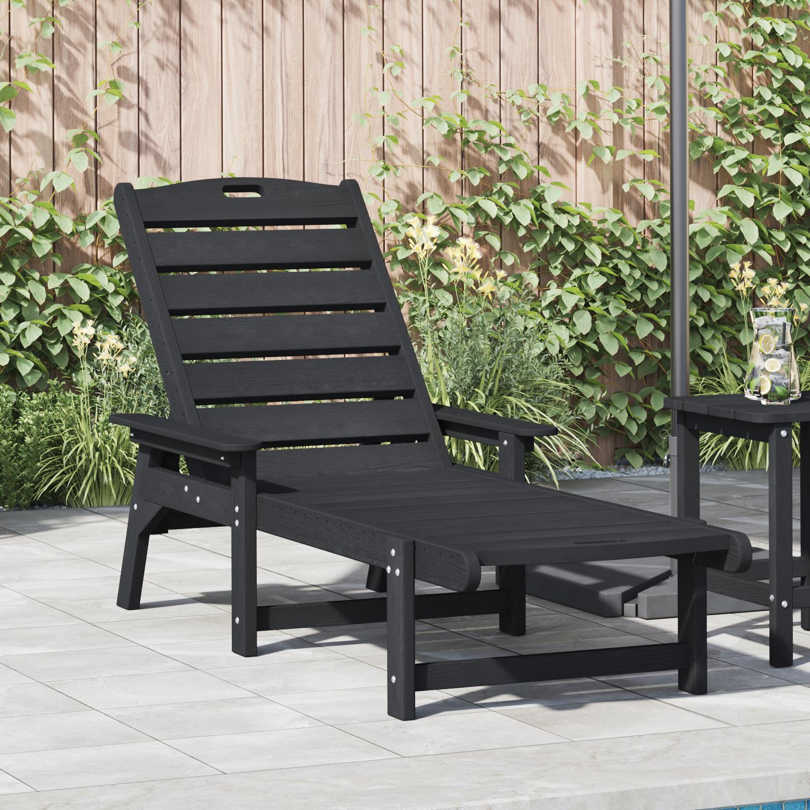 Solstol Sort 73.5 x 92 x 90cm HDPE