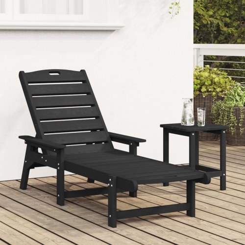 Solstol Sort 53x162x98.5 cm HDPE