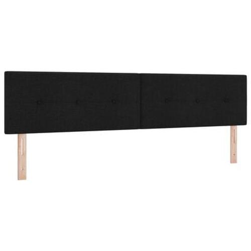 Hovedgavl Med Knapper Sort 200 cm Stof