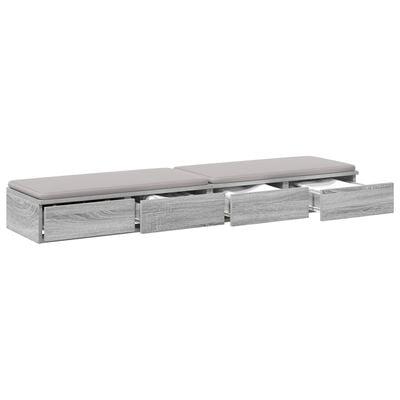 Sengeskuffer Grå sonoma-eg 150 x 36.5 x 16.5 cm Konstrueret træ