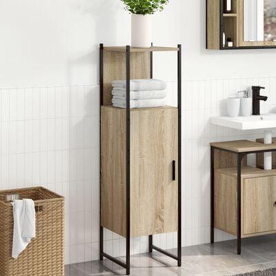 Badeværelsesskab - beige konstrueret træ 33 × 33 × 120,5 cm