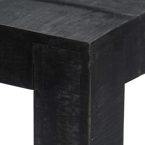 Spisebord 140 x 80 x 76 cm massivt mangotræ sort