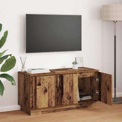 TV Skab med LED Gammelt træ 100 x 38 x 49 cm Konstrueret træ