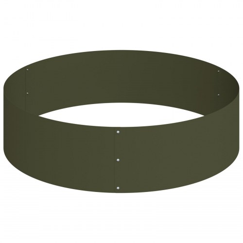 Metal Planter Stål/Olivengrøn Pulvermalt Stål Ø 120 cm