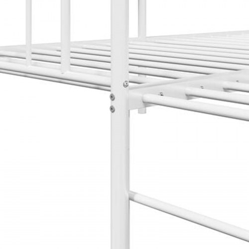Dagbedramme med Trundle Hvid 90x190 cm Stål