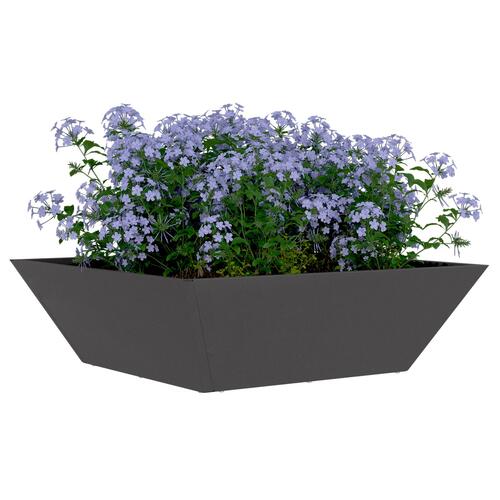 Metal Plantekasse Sort Metal 50 x 50 x 15 cm Dekorative Indlæg