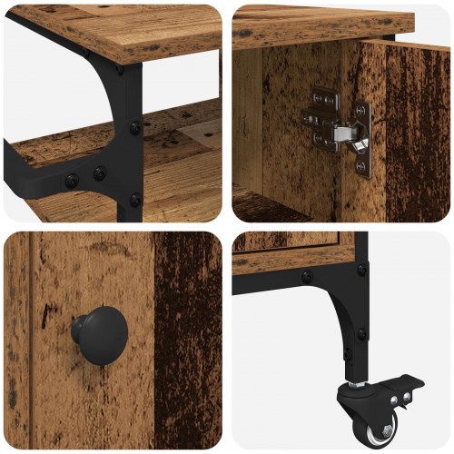 Køkkenvogn Gamle træ 87,5x38,5x84,5 cm Ingeniørtræ